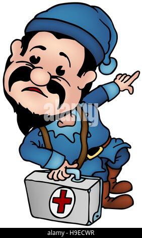Zwerg-Arzt Stock Vektor