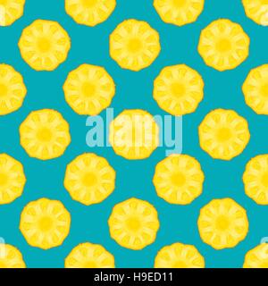 Ananas Musterdesign blauen Hintergrund. Vektor-Illustration - Eps 8 Stock Vektor