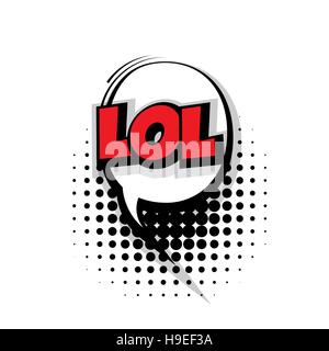 Comic-Text Lol Pop-Art Blase Stock Vektor