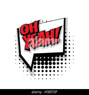 Comic-Text Ach ja Pop-Art-Blase Stock Vektor