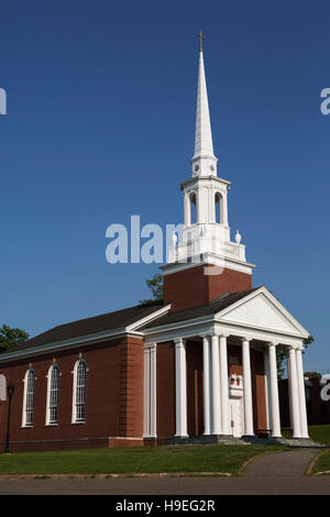 Kapelle auf dem Campus der Acadia University in Wolfville, Nova Scotia, Kanada. Die Hochschule wurde im Jahre 1838 gegründet. Stockfoto