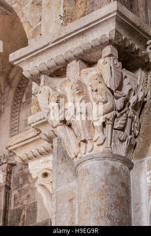 La Basilique von Sainte Madeleine de Vezelay 11. Jahrhundert Benediktiner Kloster, Burgund, Frankreich Stockfoto