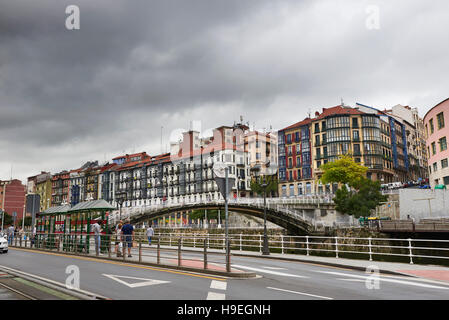 La Merced Brücke, Bilbao, Biskaya, Baskenland, Baskenland, Spanien, Europa Stockfoto