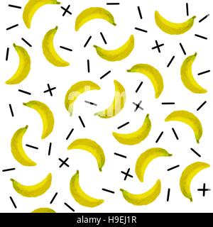 Vektor. Nahtlose Muster mit Hand gezeichnet Aquarell Früchte. Süße Früchte auf weißem Hintergrund. Nahtlose Muster mit Früchten für Ihr Design Stock Vektor