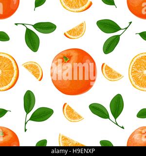 Orangen. Nahtlose Muster Stock Vektor