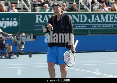 Andrea Jaeger am 26. November 2016 bei Chris Evert pro-Promi Tennis Classic im Delray Beach Tennis Center in Delray Beach, Florida Stockfoto