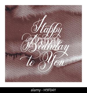 Schriftzug Inschrift Typografie Handschablone Happy Birthday Stock Vektor