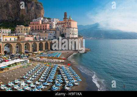 Atrani auf Amalfi Küste, Kampanien, Italien Stockfoto