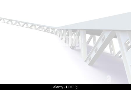 Der Bau der Brücke in einem modernen Stil zu abstrahieren. 3D-Rendering Stockfoto