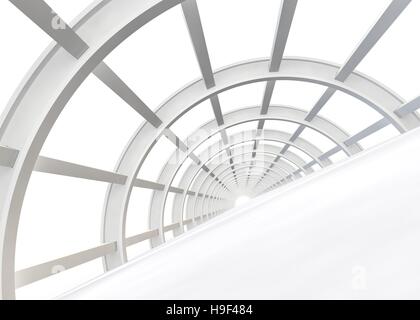 Der Bau der Brücke in einem modernen Stil zu abstrahieren. 3D illustration Stockfoto