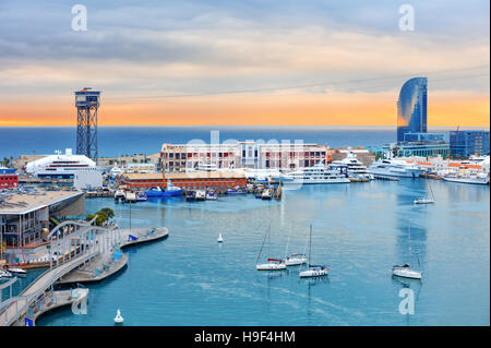 Aerial Panorama von Barcelona Stockfoto