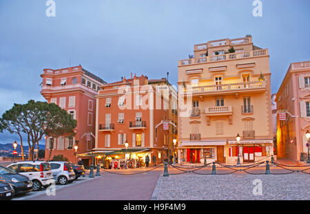 Monaco-Ville hat die touristischen Viertel, beginnend in der Schlossplatz und erstreckt sich entlang der engen Gassen Stockfoto