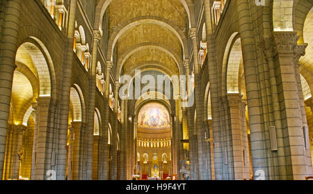 Das Innere des Neo-romanische Kathedrale von unserer lieben Frau der Unbefleckten Empfängnis, befindet sich in Monaco-Ville Stockfoto