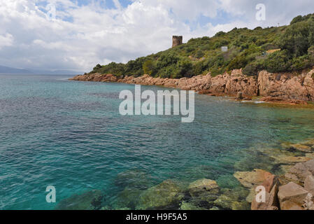 Bucht Korsika Sagone Stockfoto