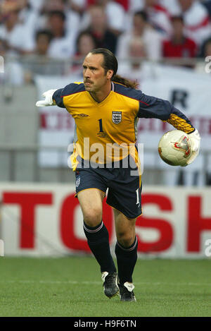 DAVID SEAMAN ENGLAND & ARSENAL FC SAITANA SAITANA JAPAN 2. Juni 2002 Stockfoto