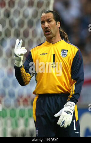 DAVID SEAMAN ENGLAND & ARSENAL FC SAITANA SAITANA JAPAN 2. Juni 2002 Stockfoto