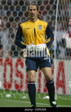 DAVID SEAMAN ENGLAND & ARSENAL FC SAITANA SAITANA JAPAN 2. Juni 2002 Stockfoto