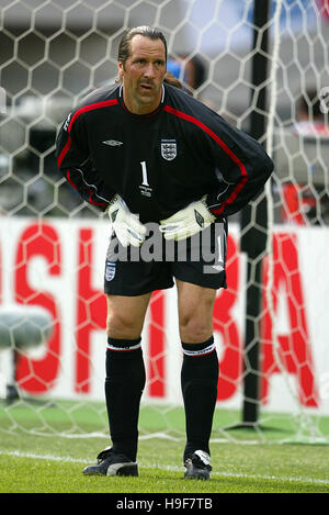 DAVID SEAMAN ENGLAND & ARSENAL FC ECOPA Stadion SHIZUOKA JAPAN 21. Juni 2002 Stockfoto