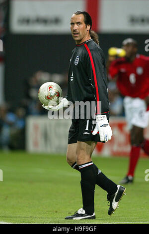 DAVID SEAMAN ENGLAND & ARSENAL FC SAPPORO DOME SAPPORO JAPAN 7. Juni 2002 Stockfoto