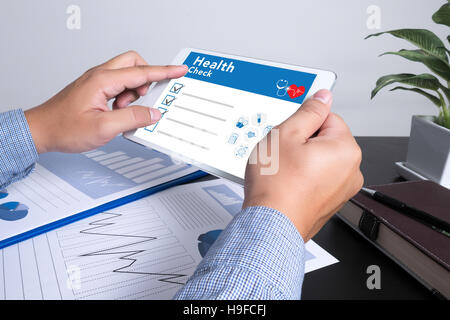 Digital Health Check medizinisches Konzept Stockfoto