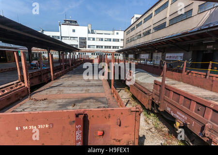 Nakladove Nadrazi Zizkov, ehemaligen Bahnhof, Prag, Tschechische Republik, Europa Stockfoto