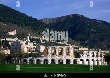 Italien, Umbrien, Gubbio, römisches Theater Stockfoto