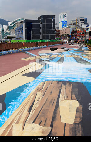 Waterfront Promenade, Nampo District, Busan, Südkorea, Asien Stockfoto