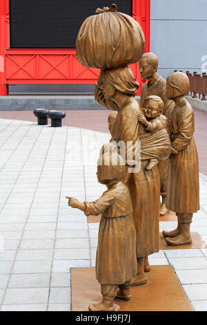 Promenade Skulptur, Nampo District, Busan, Südkorea, Asien Stockfoto