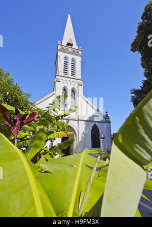 Brasilien, Bundesstaat Rio De Janeiro, Guanabara-Bucht, Paqueta Island, Blick auf Bom Jesus do Monte Kirche. Stockfoto