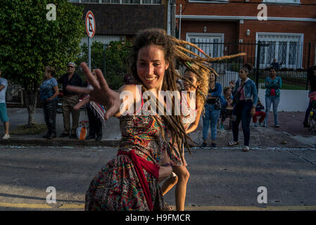 Karneval auf Sonntag, 3. April 2016 in Montevideo, Uruguay. Stockfoto