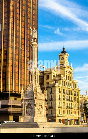 Denkmal für Christopher Columbus auf der Plaza de Colon in Madrid, Spanien Stockfoto