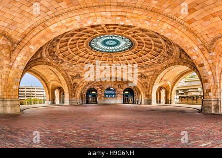 Panoramablick über Penn Station Bahnhof Stockfoto