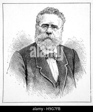 Fritz Reuter, war 7. November 1810 - 12. Juli 1874, als Heinrich Ludwig Christian Friedrich Reuter, geboren ein Schriftsteller aus dem Norden Deutschlands war ein prominenter Beitrag zur niederdeutschen Literatur Stockfoto