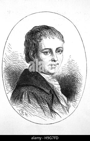 Bernd Heinrich Wilhelm von Kleist, war 18. Oktober 1777 - 21. November 1811, ein deutscher Dichter, Dramatiker, Romancier und Kurzgeschichte Verfasser Stockfoto