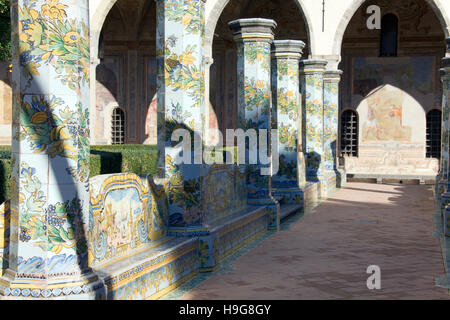 Santa Chiara Kirche, Kloster und Cloistry, Neapel, Kampanien, Italien, Europa Stockfoto