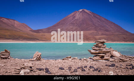 Laguna Verde Uyuni, Bolivien Stockfoto