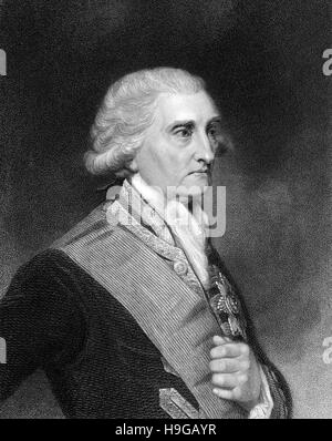 George Brydges Rodney, 1. Baron Rodney, 1718-1792, ein britischer Marineoffizier Stockfoto