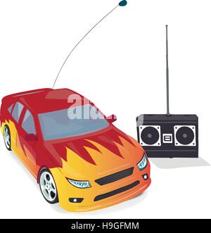 Spielzeugauto mit Fernsteuerung Stock Vektor