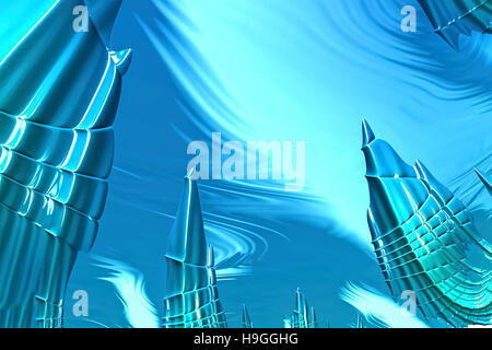 Futuristischen Sky - abstrakt Digital erzeugte Bild Stockfoto