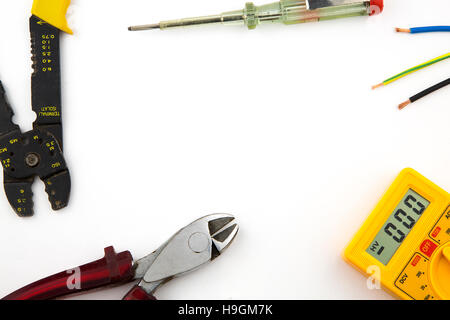 Aufwand für ein Elektriker-Ausrüstung Stockfoto