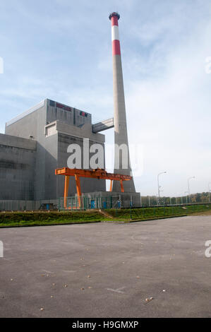 Das Atomkraftwerk Zwentendorf war das erste Kernkraftwerk gebaut in Österreich, 6 kerntechnischer Anlagen vorgesehen. Das Werk in Zwentendorf Stockfoto