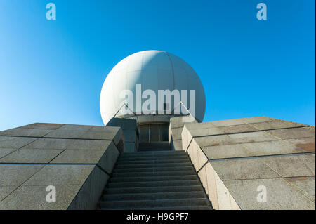 An der Spitze des Berges Grand Ballon, höchster Berg der Vogesen, Landschaft des Ballons des Vosges Nature Park, Elsass, Frankreich Stockfoto