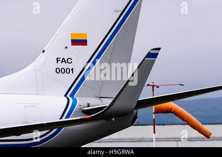 Presidential Flugzeug FAC 001 der Kolumbianischen Luftwaffe Fuerza Aerea Colombiana. Stockfoto