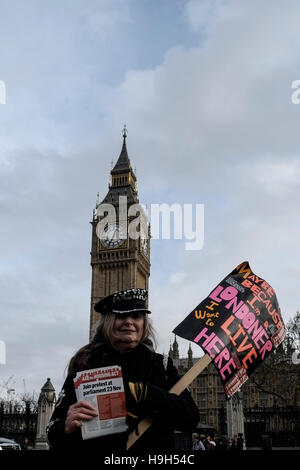 London, UK. 23. November 2016. Axt des Housing Act Protests als Philip Hammond, Kanzler des Finanzministeriums liefert seine Herbst-Erklärung zum Parlament, London, UK Credit: Claire Doherty/Alamy Live News Stockfoto