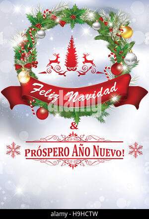 Postales de Año Nuevo: Tarjeta de Año Para Empresas y Nuevo Compañías - Les lexicale Feliz Navidad y Feliz Año Nuevo Stockfoto