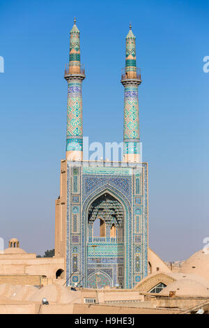 Jameh Moschee, Masjed-i Jame' Moschee, Yazd, Iran. Stockfoto