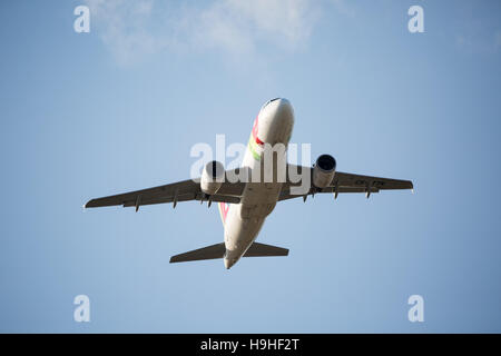 Flugzeug in Adolfo Suarez Flughafen, Madrid Stockfoto