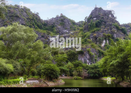 Hängen Sie Mua, Tam Coc, Ninh Binh, Vietnam, Asien Stockfoto