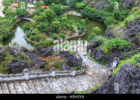 Hängen Sie Mua, Tam Coc, Ninh Binh, Vietnam, Asien Stockfoto