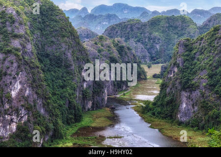 Hängen Sie Mua, Tam Coc, Ninh Binh, Vietnam, Asien Stockfoto